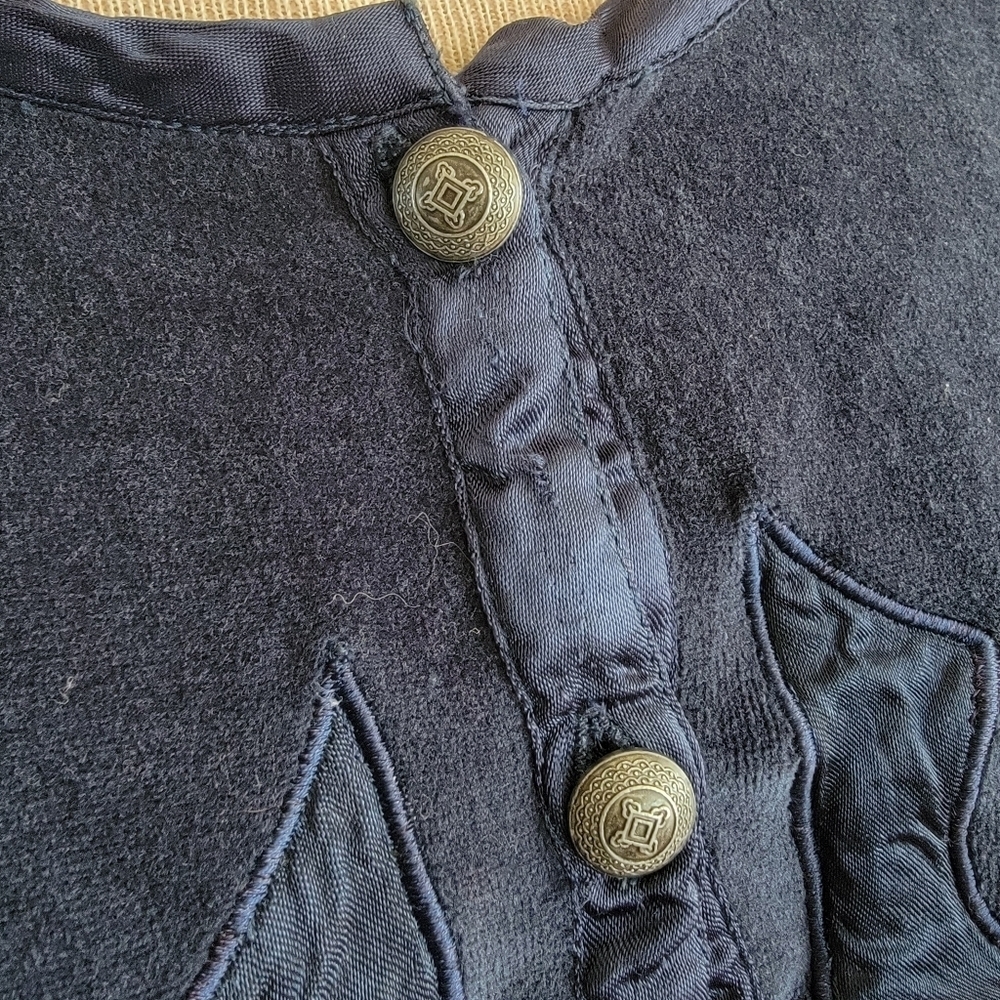 Vintage Country Tease Cropped Western Velvet Jacket SZ L - Picture 4 of 7